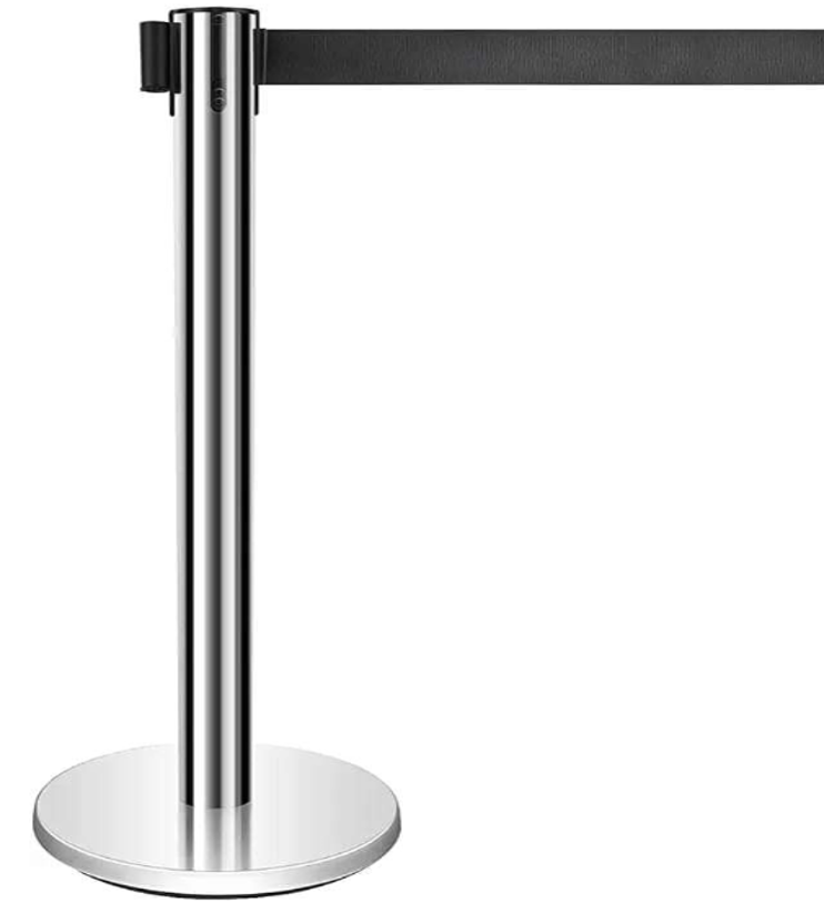 Barrier / Q-Manager - Silver with 2M/6ft Red Strip