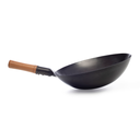 Chinese Wok with wooden Handle with Black Coating 38cm
