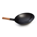 Chinese Wok with wooden Handle with Black Coating 40cm